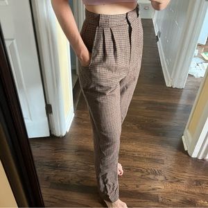 High waist vintage wool pants